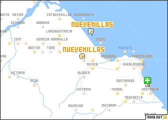 map of Nueve Millas