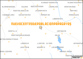 map of Nuevo Centro de Población Papagayos