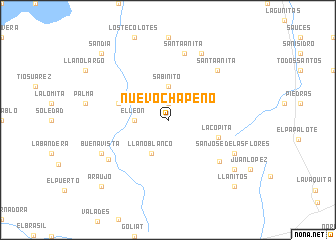 map of Nuevo Chapeño