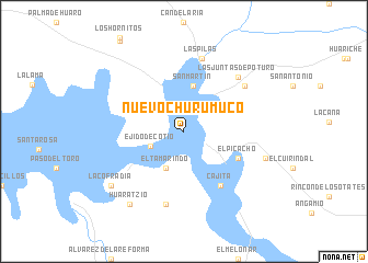 map of Nuevo Churumuco