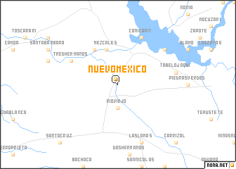 map of Nuevo México