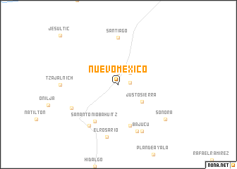 map of Nuevo México