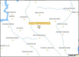 map of Nuevo Paraíso