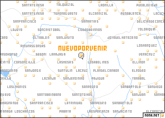 map of Nuevo Porvenir