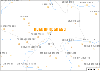 map of Nuevo Progreso