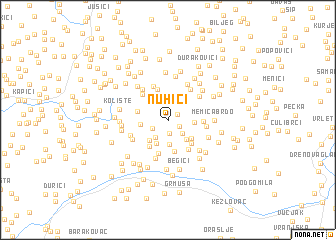 map of Nuhići