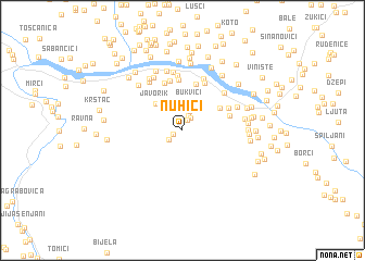 map of Nuhići