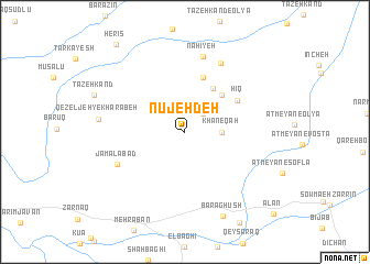 map of Nūjeh Deh