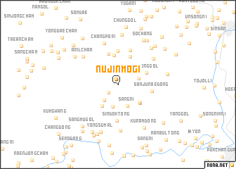 map of Nŭjinmogi