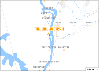 map of Nujū‘ al Jazīrah