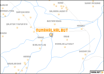 map of Nu‘mah al Ḩalbūt