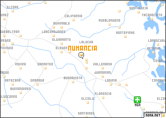 map of Numancia