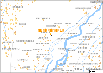 map of Nunārānwāla