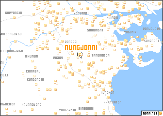 map of Nŭngjŏn-ni