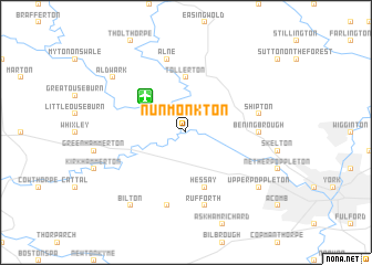 map of Nun Monkton