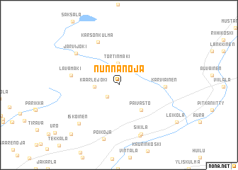 map of Nunnanoja
