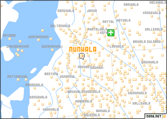 map of Nūnwāla