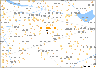 map of Nūnwāla