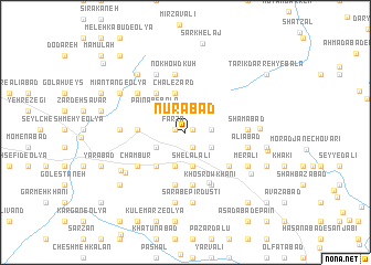 map of Nūrābād