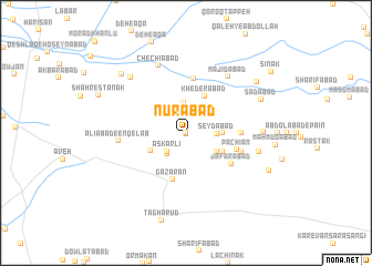 map of Nūrābād