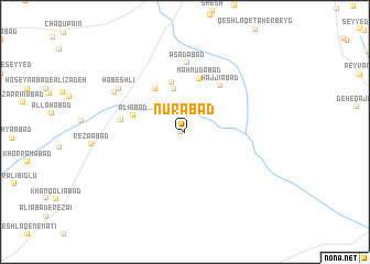 map of Nūrābād