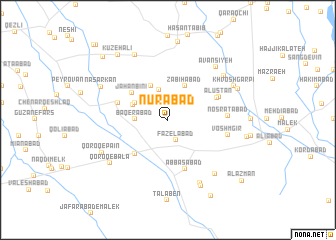 map of Nūrābād