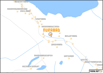 map of Nūrābād