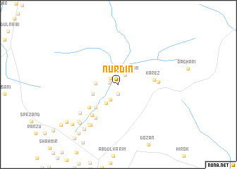 map of Nūr Dīn