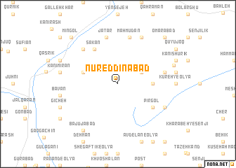 map of Nūr ed Dīnābād