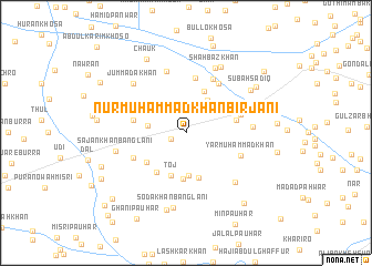 map of Nūr Muhammad Khān Birjāni