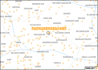 map of Nūr Muhammad Khān