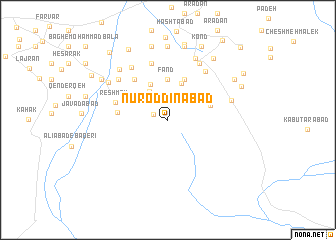 map of Nūr od Dīnābād