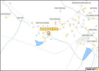 map of Nūshābād