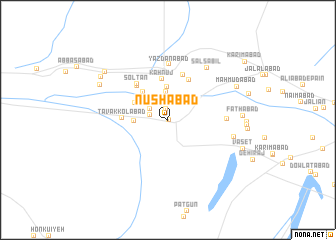 map of Nūshābād