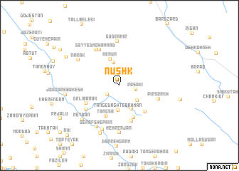 map of Nūshk