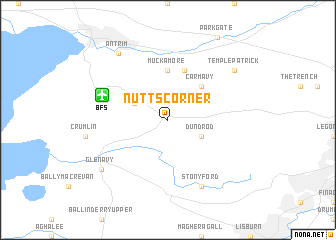 map of Nutts Corner