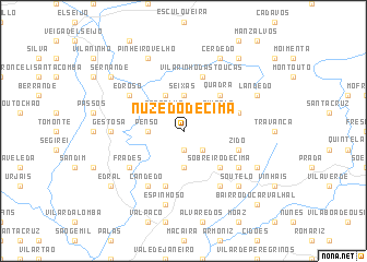 map of Nuzedo de Cima