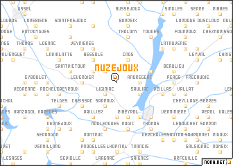 map of Nuzéjoux