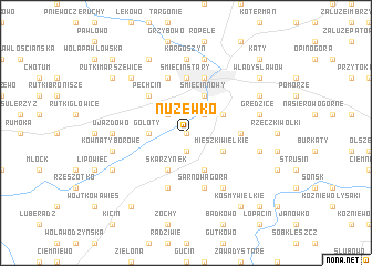 map of Nużewko