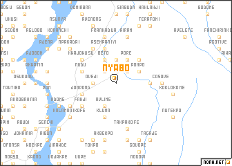 map of Nyabo