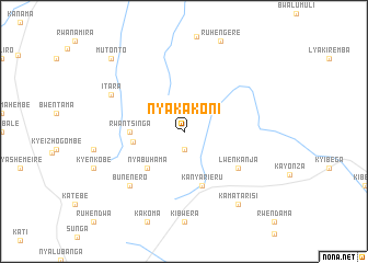 map of Nyakakoni