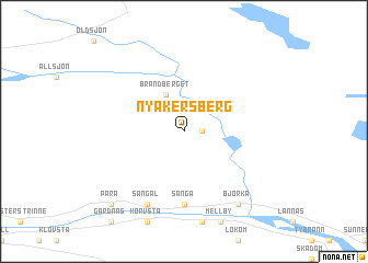 map of Nyåkersberg