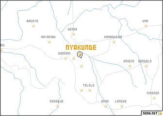 map of Nyakunde