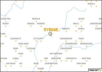 map of Nyakwe