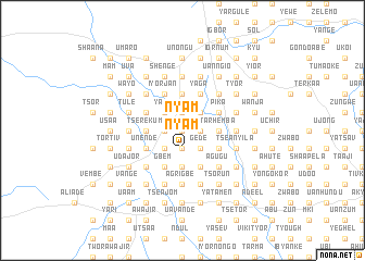 map of Nyam