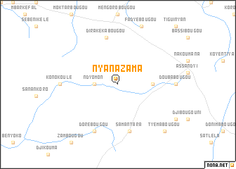 map of Nyanazama