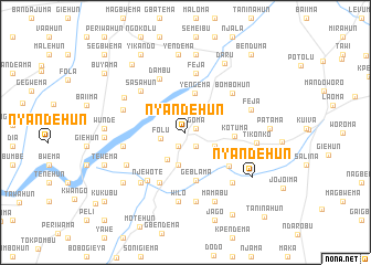 map of Nyandehun