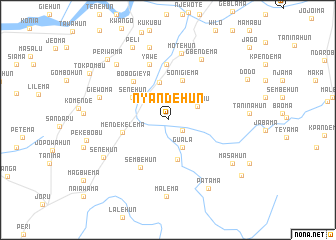 map of Nyandehun