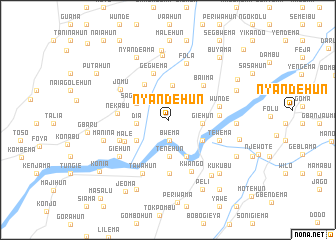 map of Nyandehun