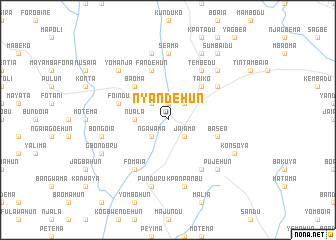 map of Nyandehun